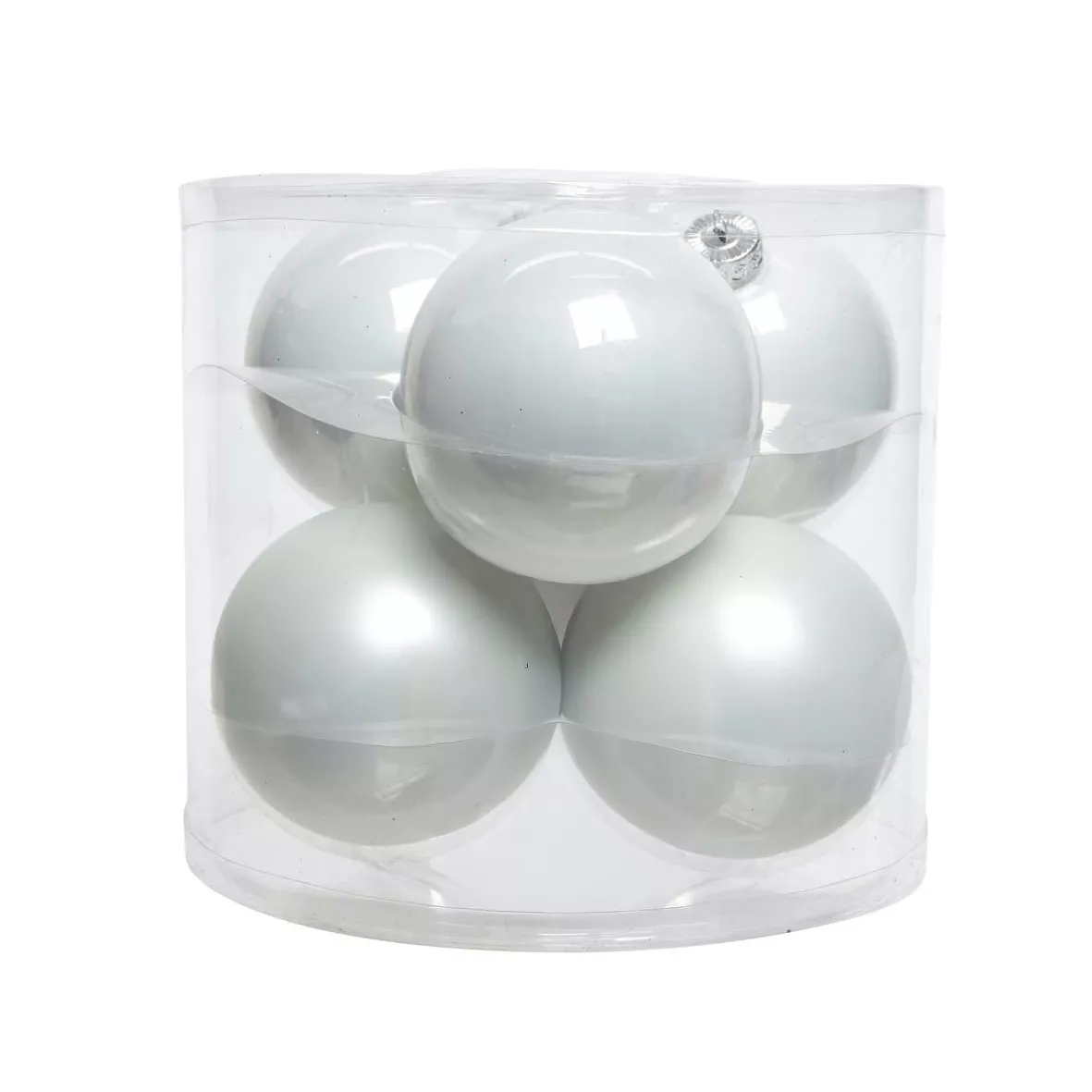 Lot de 6 boules de Noël en verre (D80 mm) Maria Blanc  1