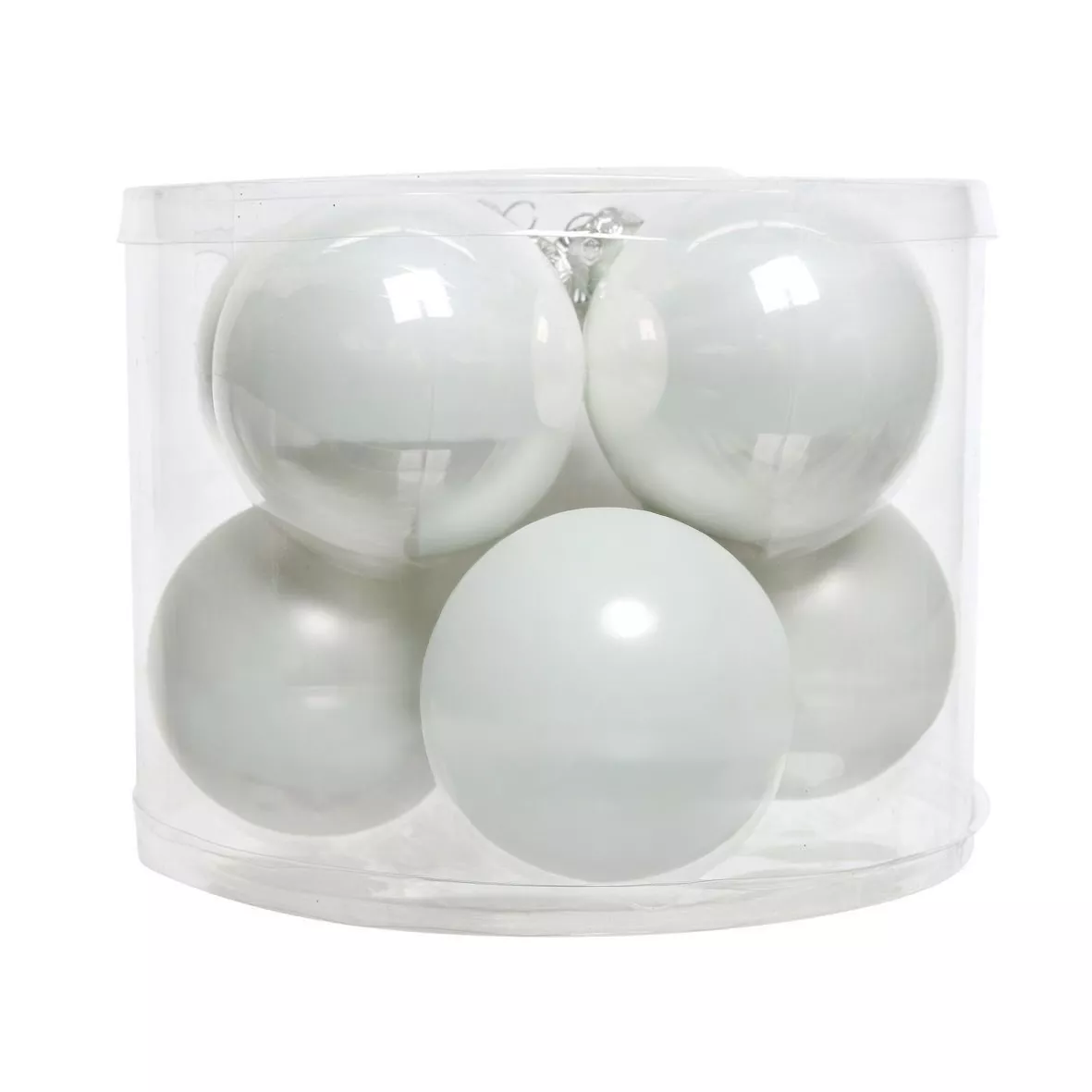 Set di 8 palline di Natale di vetro (D70 mm) Myst Bianco