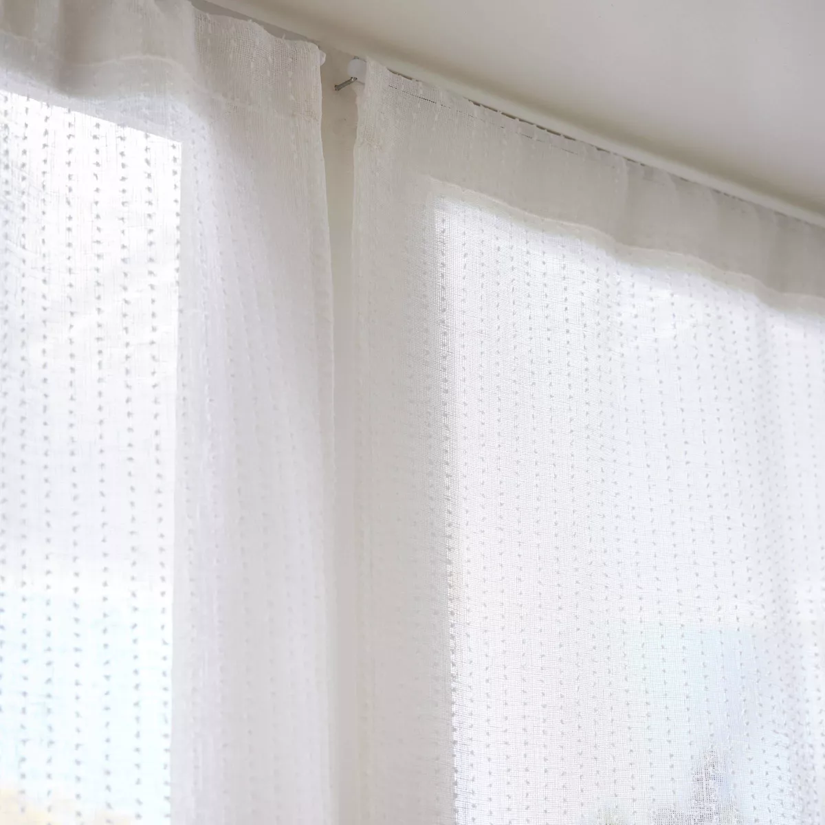 Paire de voilages passe-tringle (60 x 160 cm) Arthur Blanc