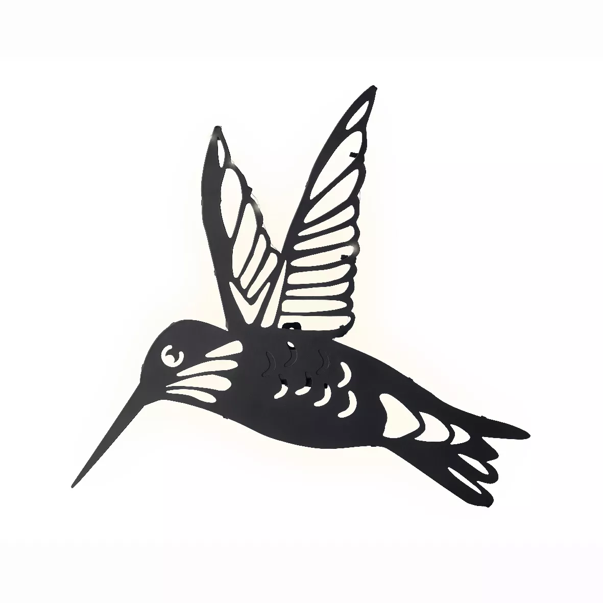 Lampada da parete solare in metallo (L31,5 cm) Colibrì Nero