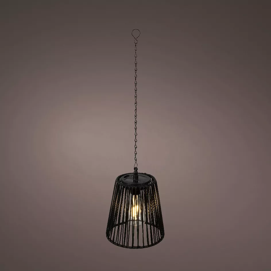 Lampada solare da giardino a sospensione LED (H58 cm) Midtown Nero