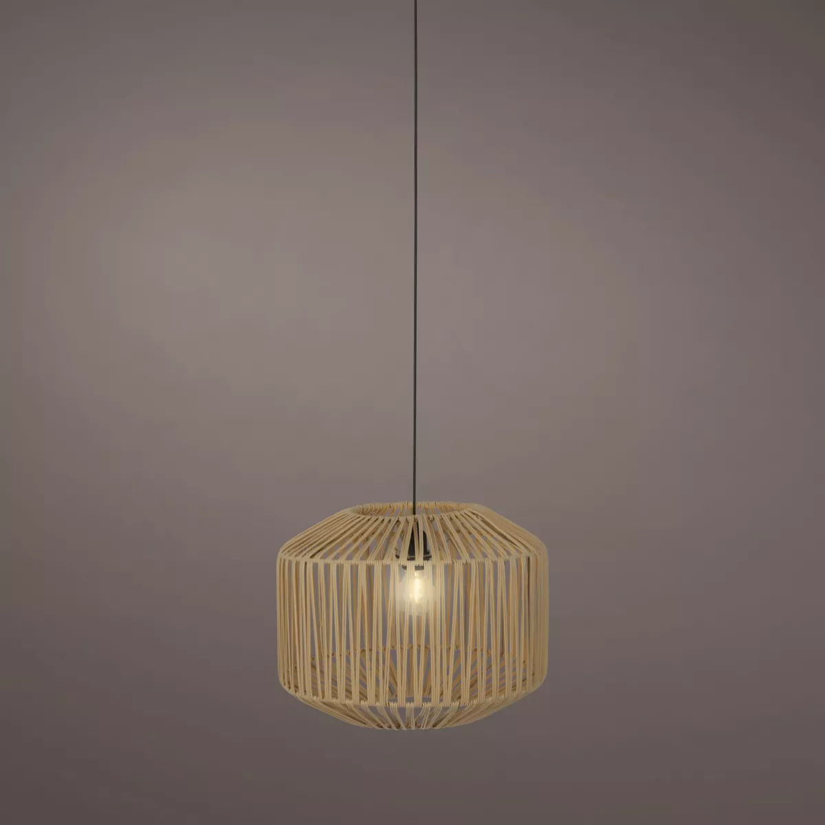 Lampada a sospensione da giardino con 15 LED (D40 cm) Naxos Naturale