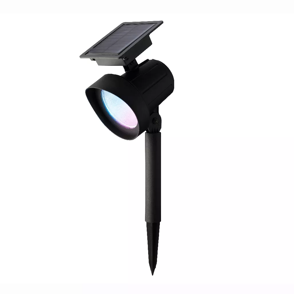 Set di 2 paletti da giardino solari da 25 lumen (H31 cm) Spot Bianco caldo e multicolore