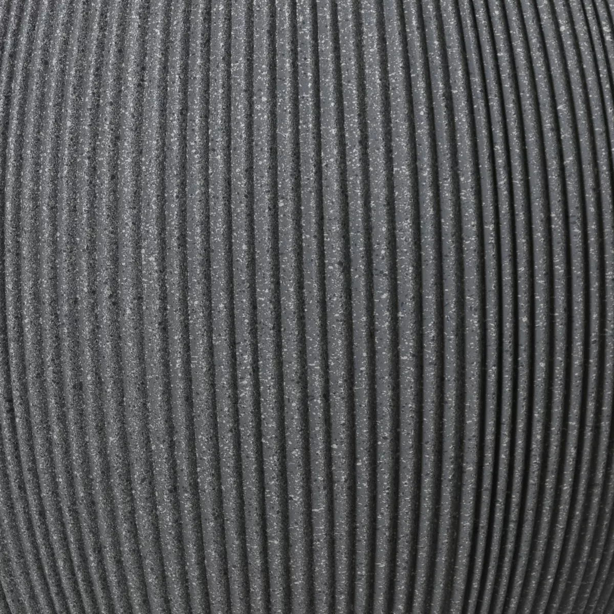 Set von 2 runden Außen-Blumentöpfen (H41-30 cm) Lennox mit Rillen in Anthrazitgrau