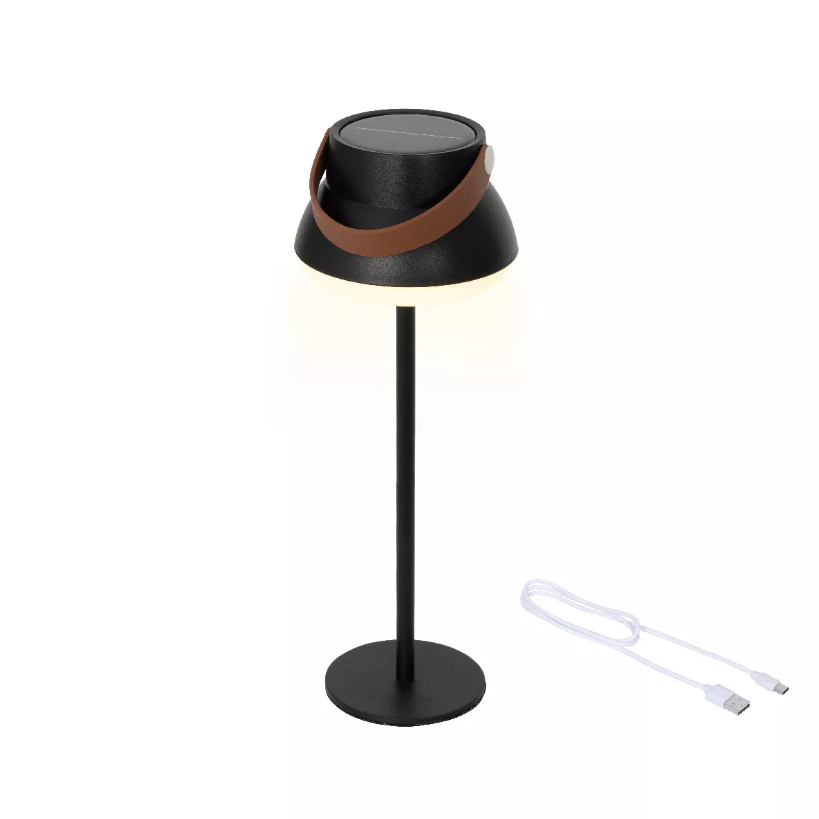Lampada da tavolo solare 100 lumen (H36 cm) Tokyo Nero