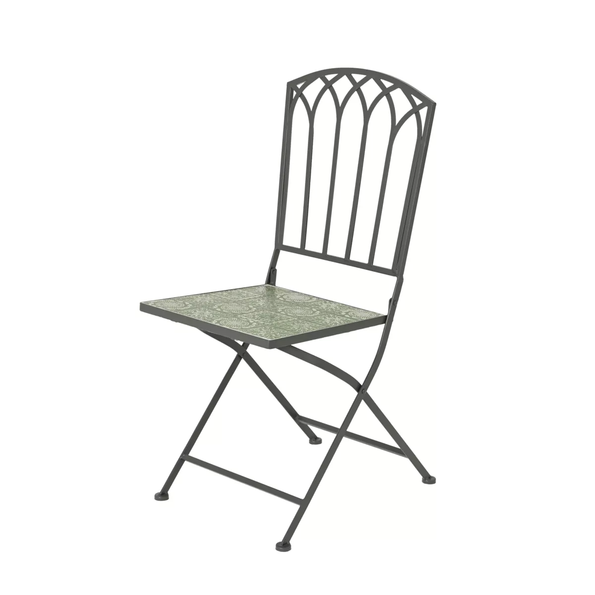 Bistro chair aveiro mosaic stone outdoor 
 anthracite L38.00-W52.00-H91.50cm 