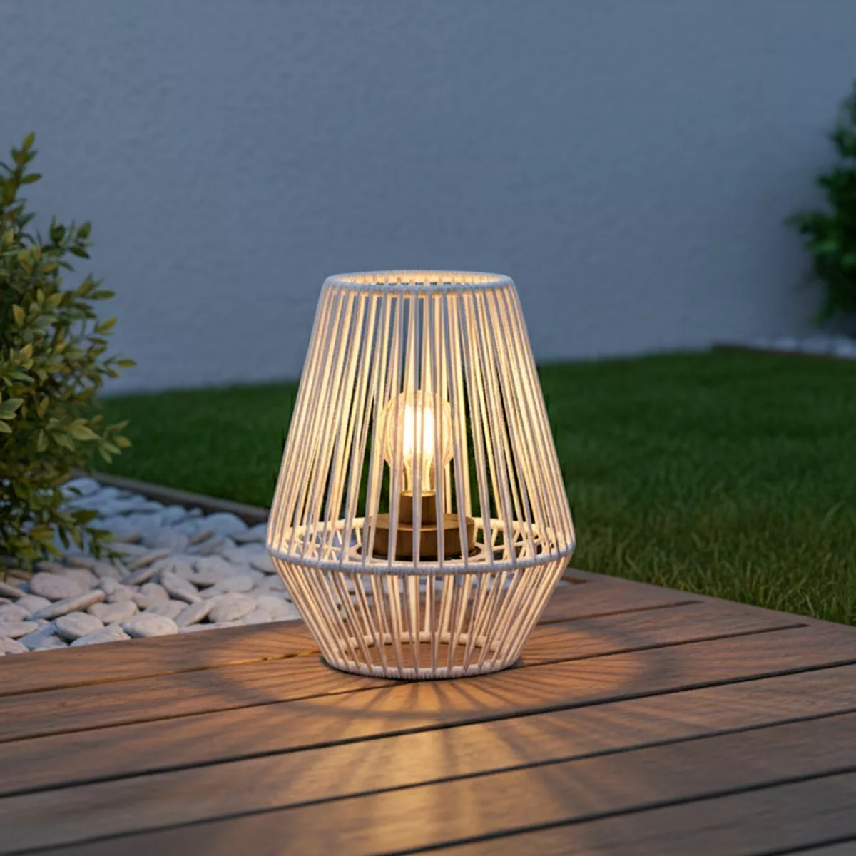 Lampada solare da giardino 3 lumen (H25 cm) Rimini Bianco