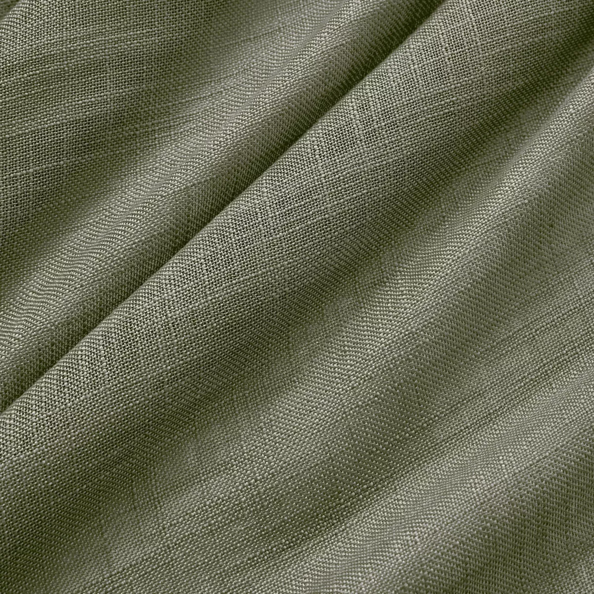 Paire de voilages passe-tringle effet lin (70 x 200 cm) Robin Vert Romarin