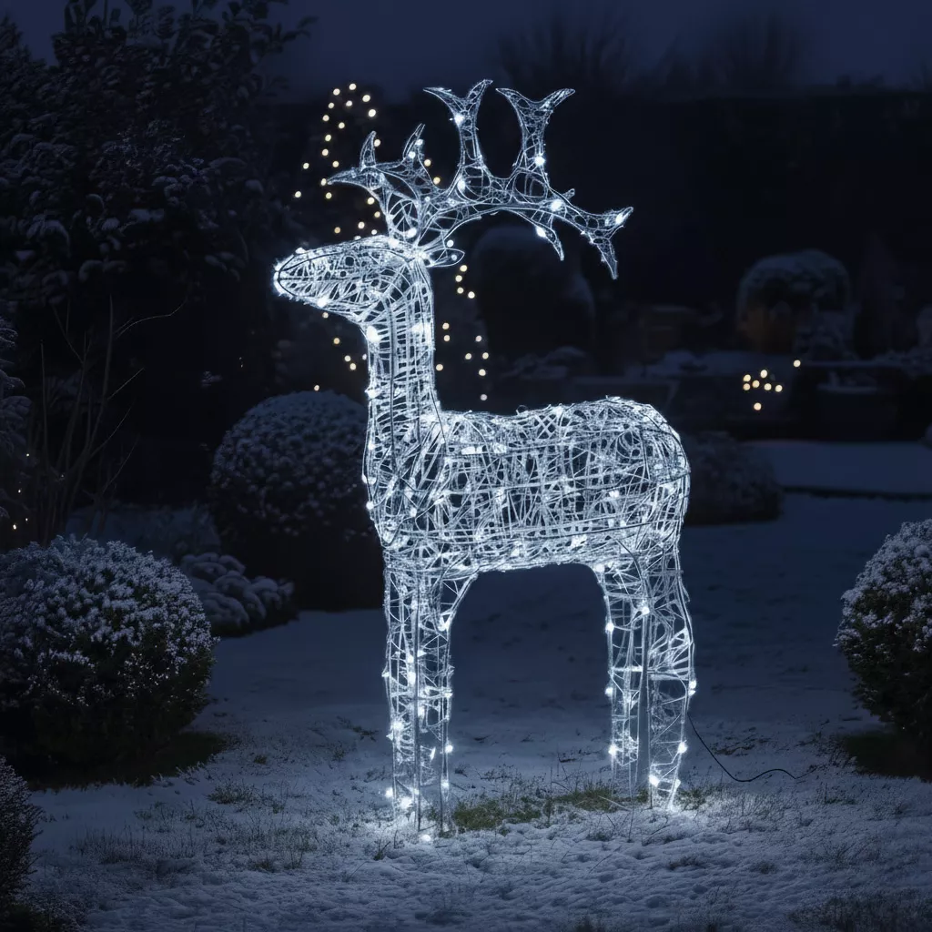 Renne lumineux souple 120 LED (H110 cm) Skoll Blanc froid