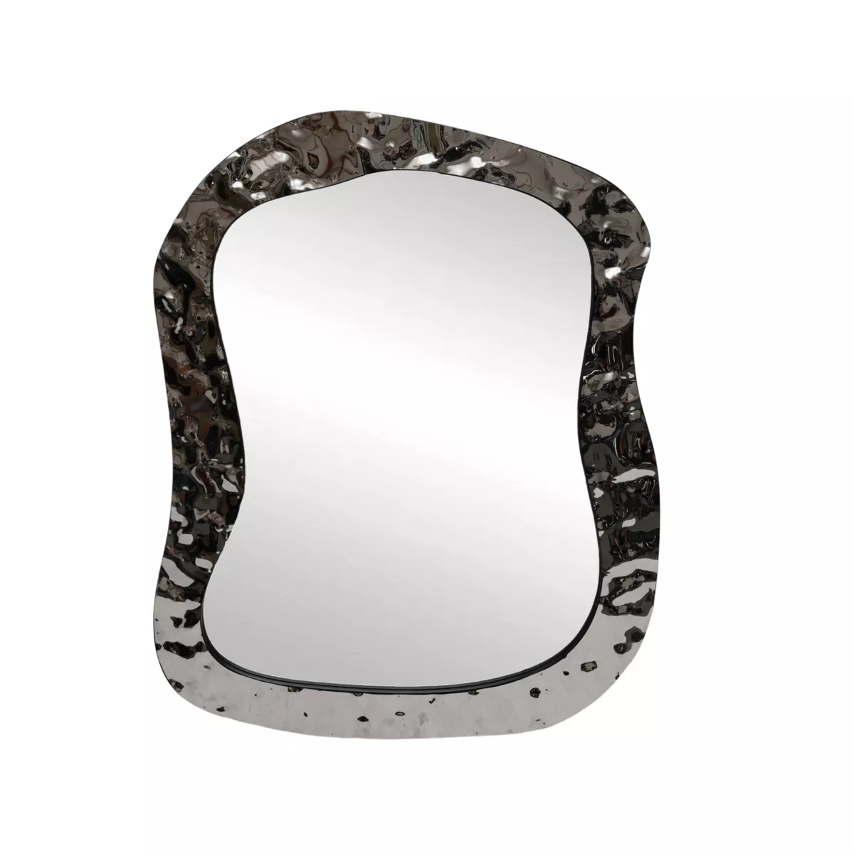 Grande specchio da parete con cornice in metallo (105 cm) Silverside Argento