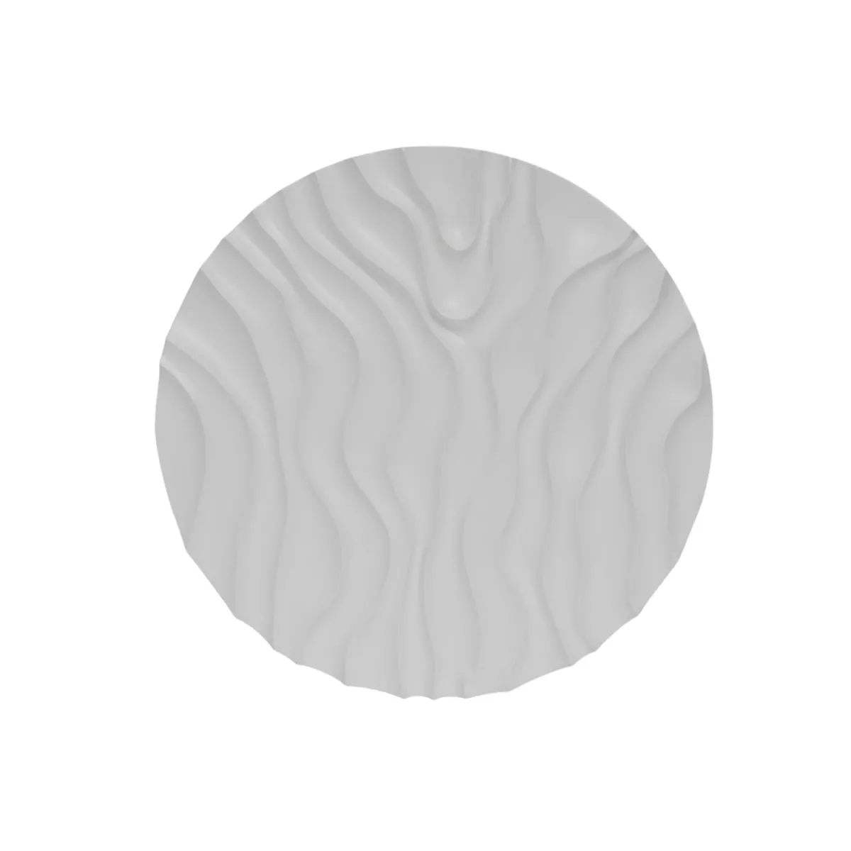Decoración de pared redonda de madera (70 cm) Thalora Blanca
