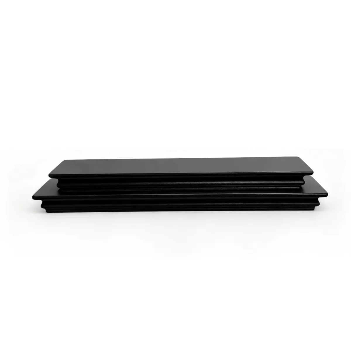 Set di 2 mensole in legno da parete (L70 cm) Jaspery Nero