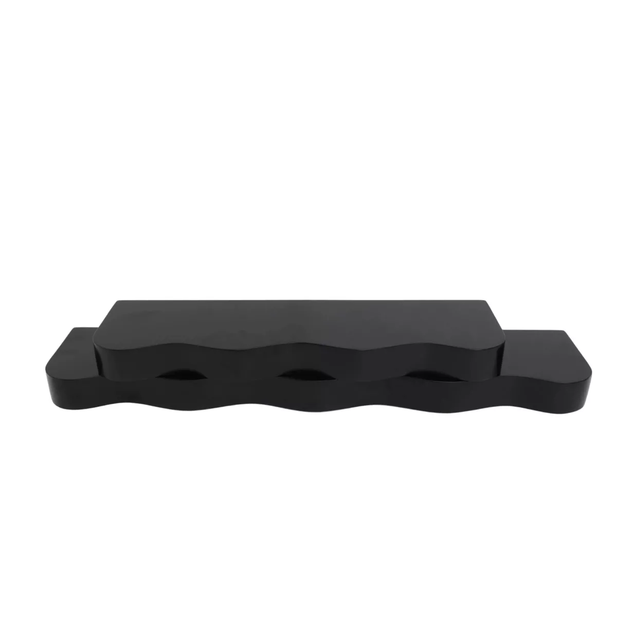 Lot de 2 étagères murales bois (L76 cm) Joslin Noir