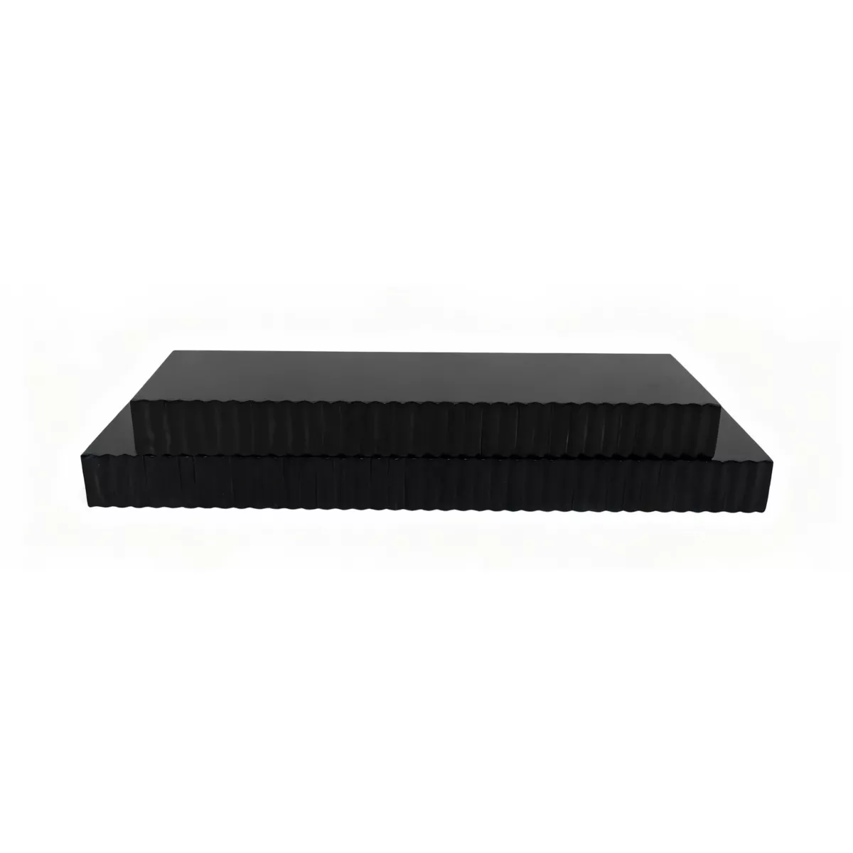 Set di 2 mensole in legno da parete (L60 cm) Bowi Nero