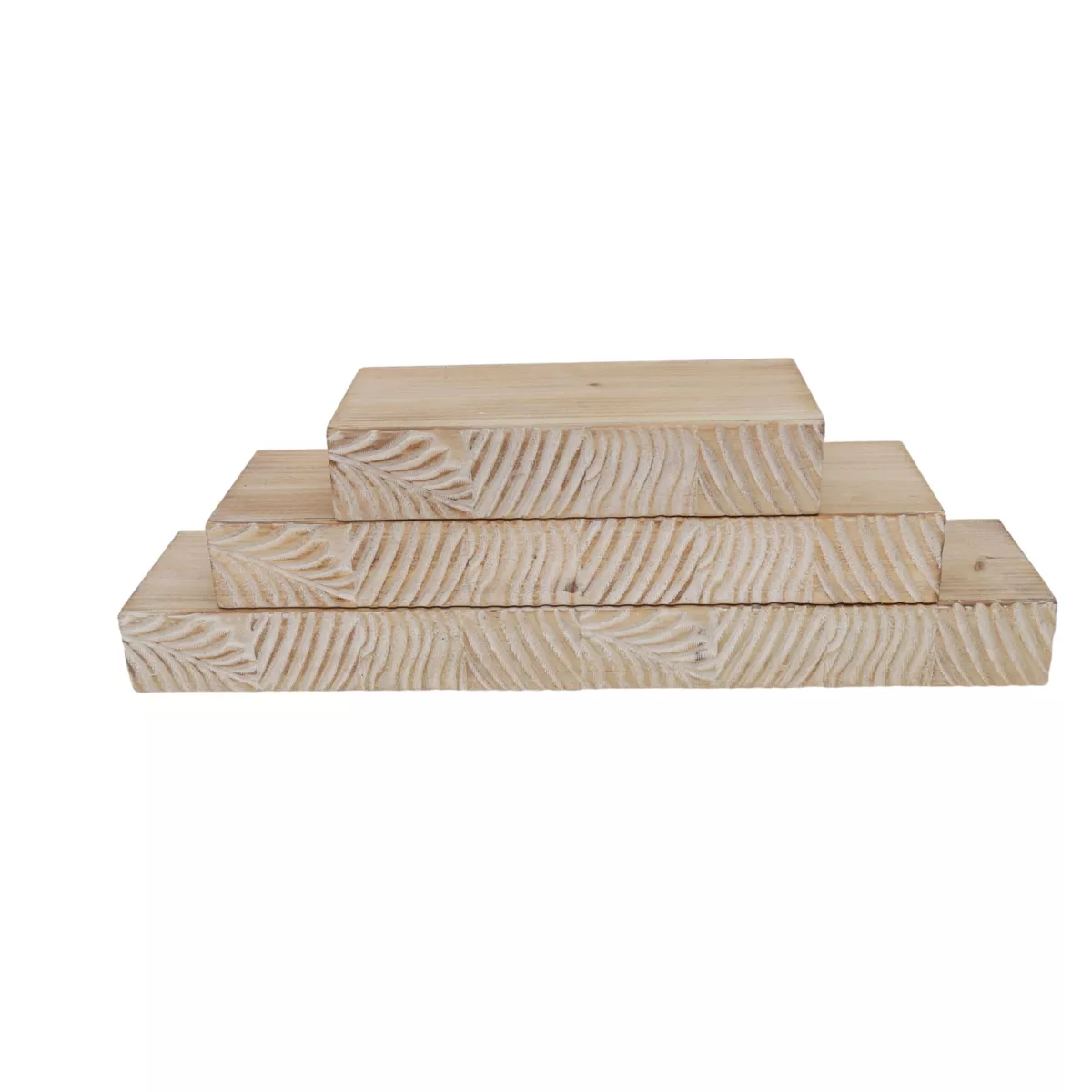 Set di 3 mensole da parete in legno (L60 cm) Plano Marrone