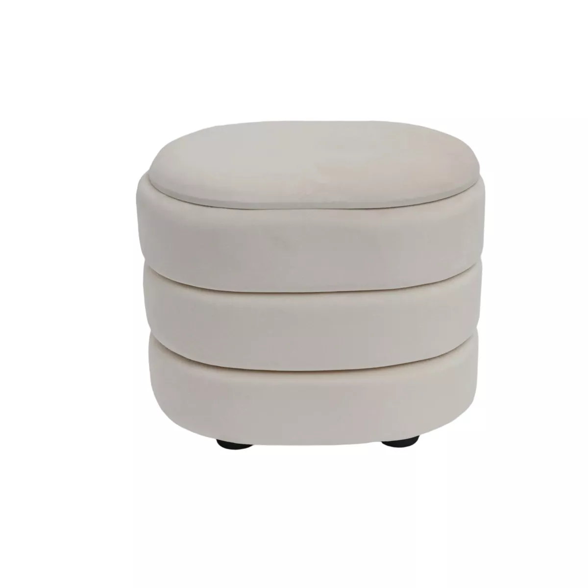 Pouf contenitore (H38 cm) Kilène Bianco