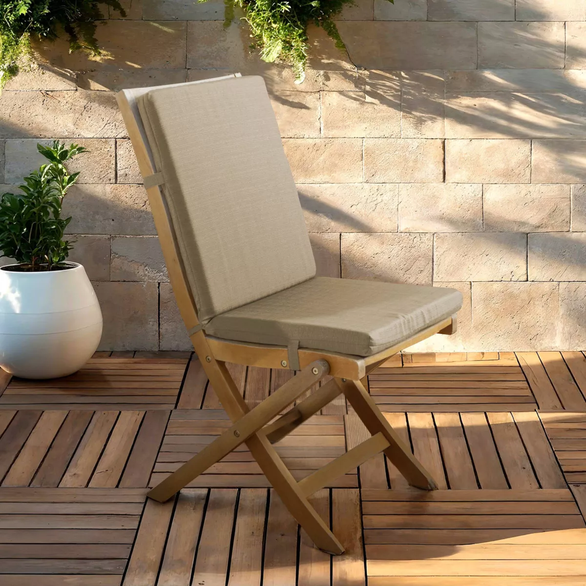 Coussin de chaise extérieur avec dossier (90 x 40 cm) Sunset Taupe