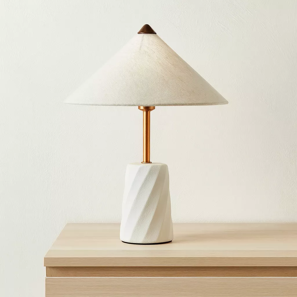 Tischlampe aus Keramik Meringa Weiß