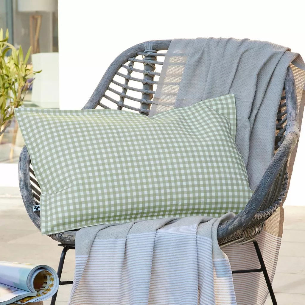 Funda de cojÃ­n exterior rectangular (40 x 60 cm) Vickie Verde eucalipto