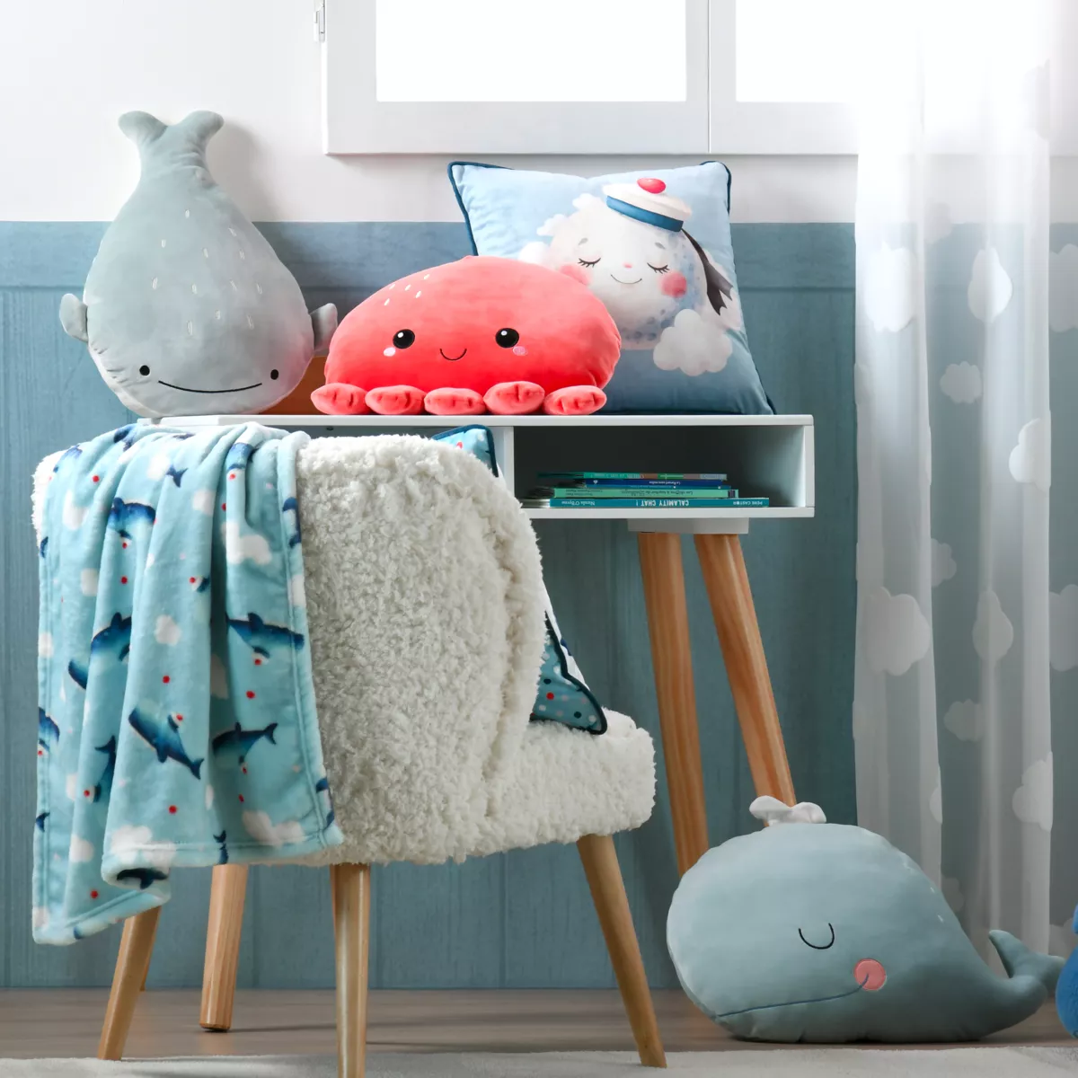 COUSSIN MOBY BLEU 40X40 CM