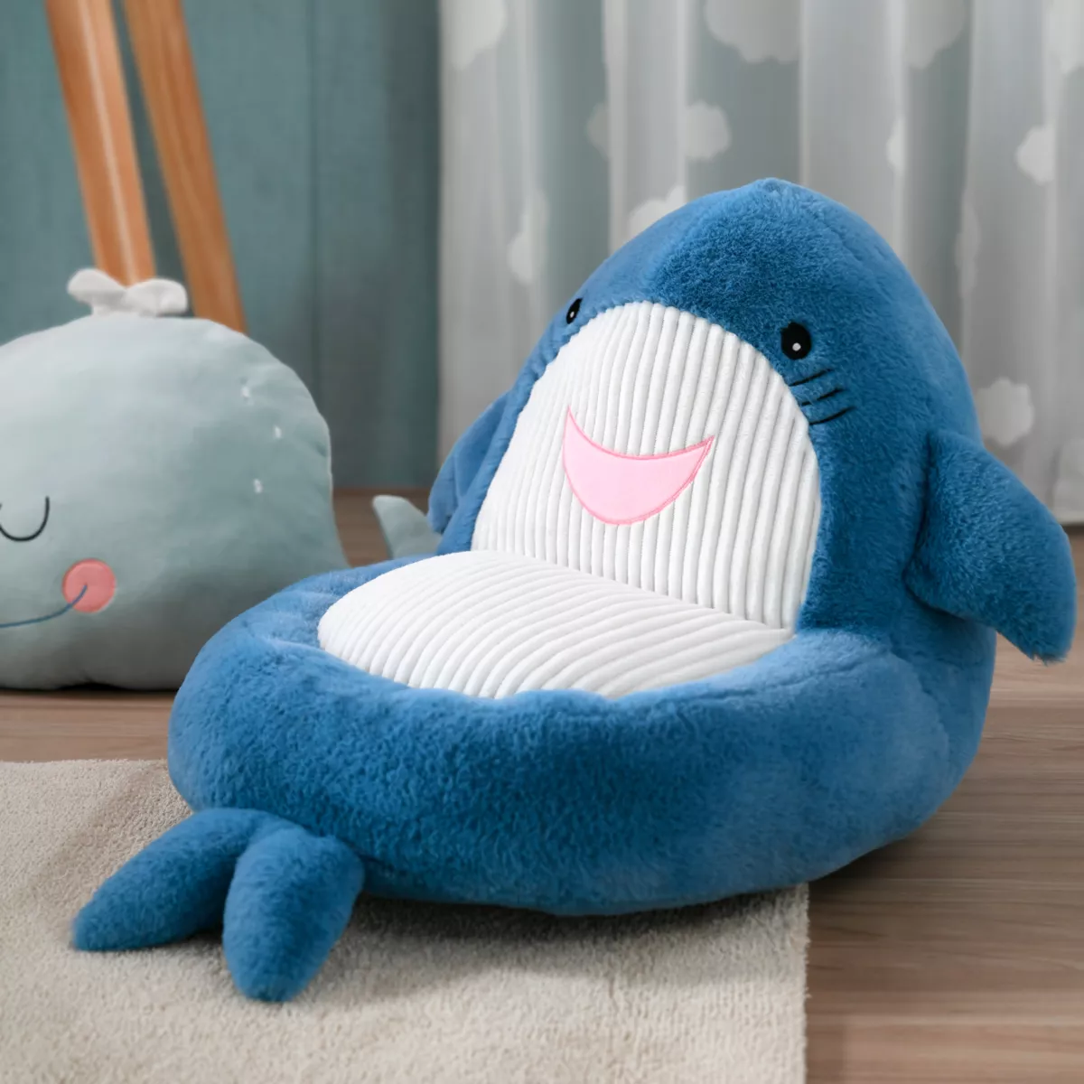 Pouf Bambino (45 x 45 cm) Moby Blu