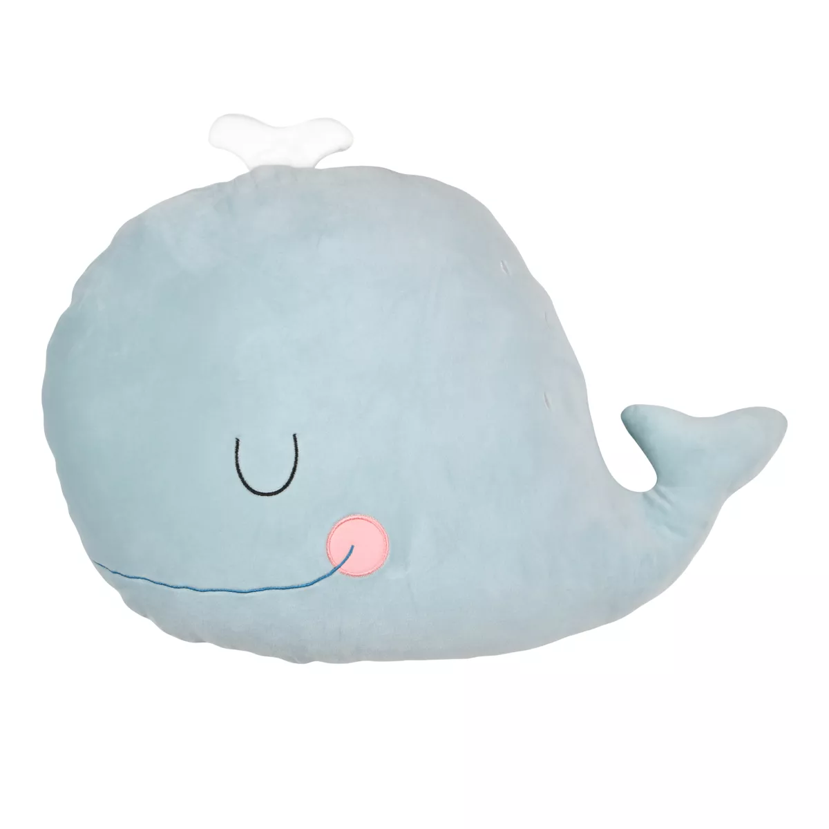 Cuscino balena per bambini (45 x 30 cm) Moby Blu