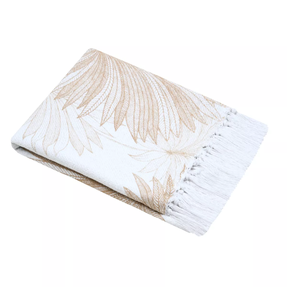 Plaid in cotone (125 x 150 cm) Mekong Beige