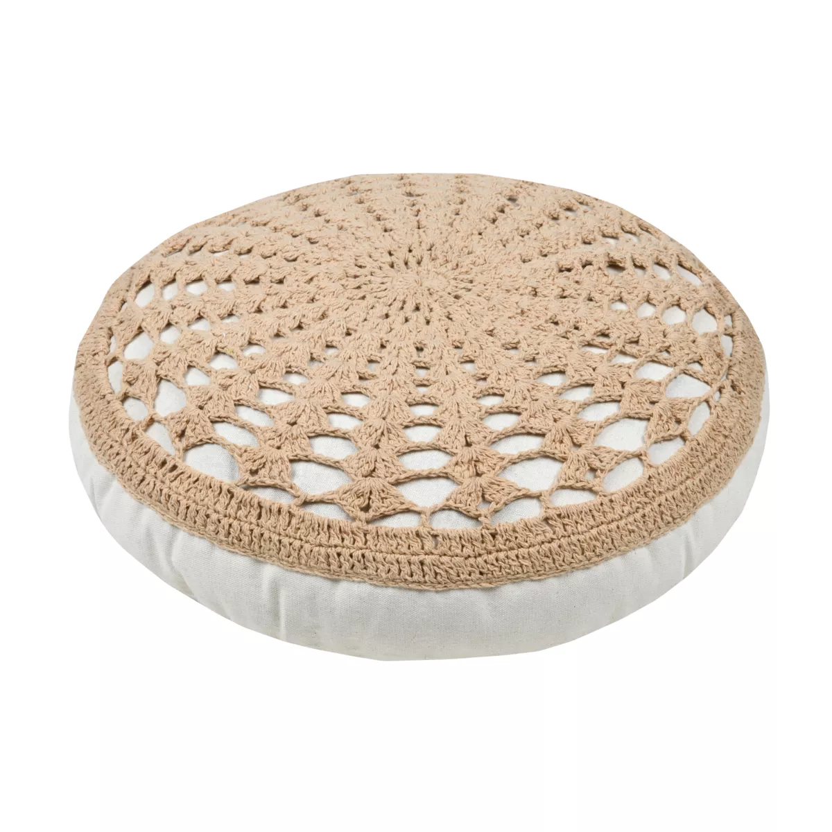 Cuscino da pavimento in cotone (D45 cm) Mekong Ecru
