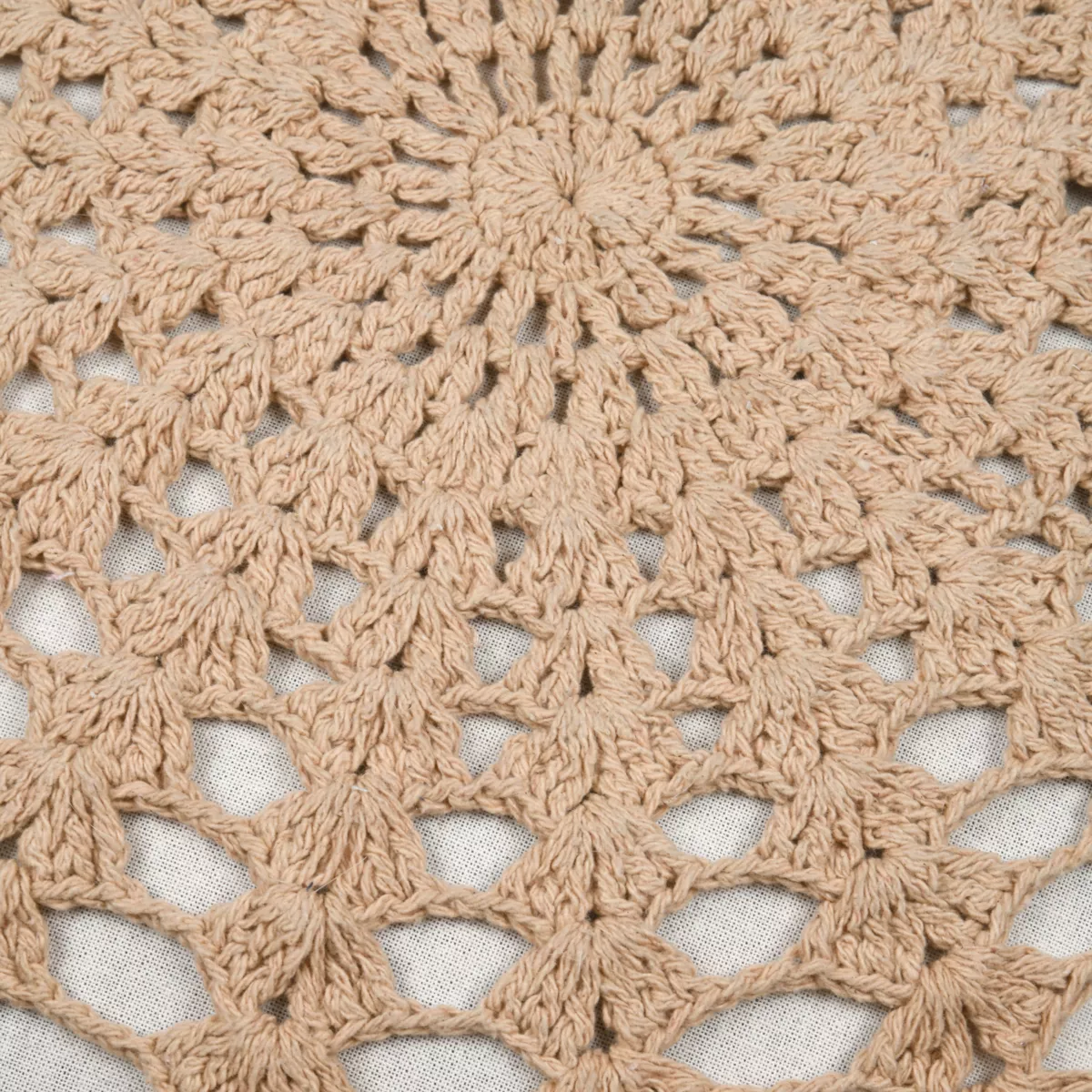 Cuscino da pavimento in cotone (D45 cm) Mekong Ecru