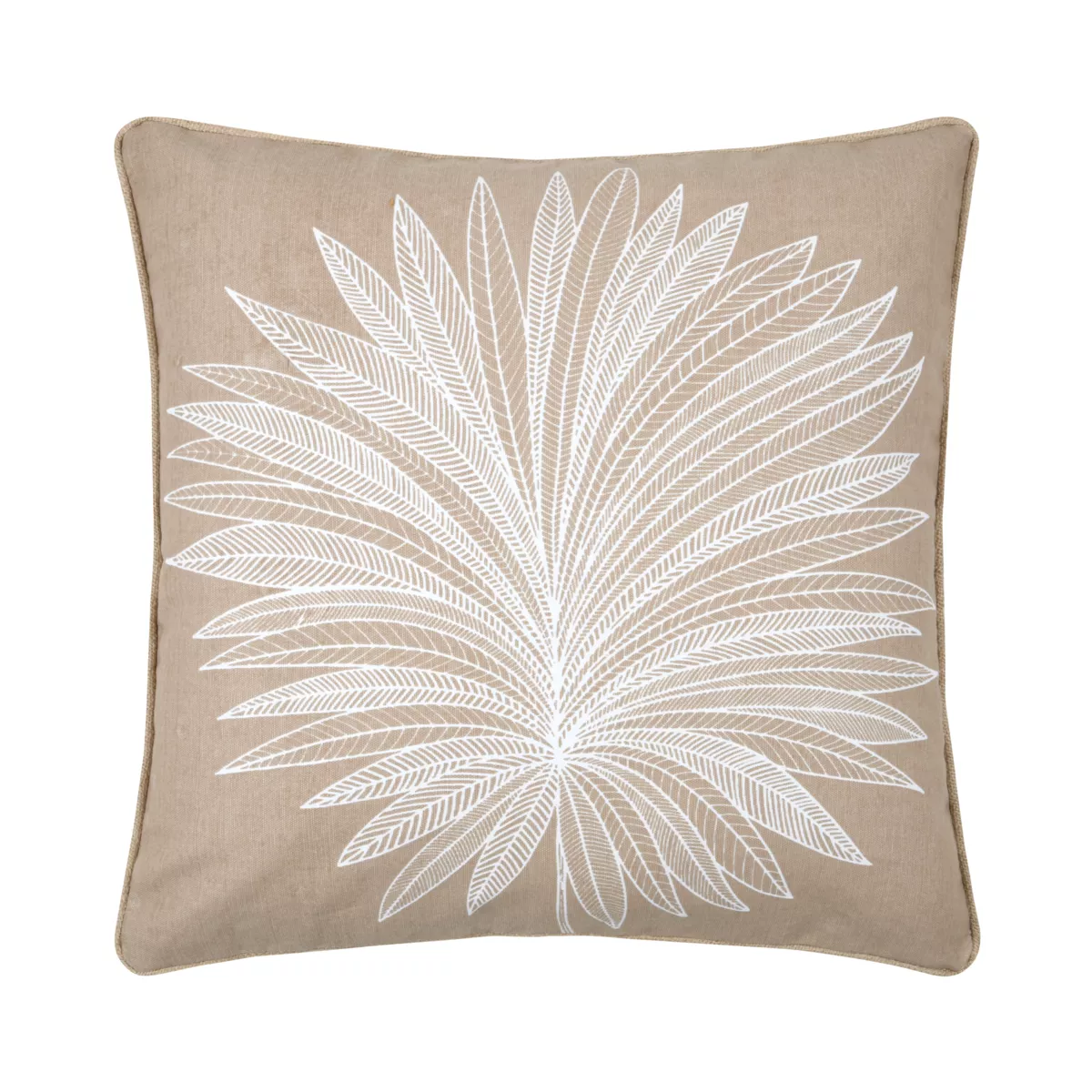 Coussin carré coton (50 x 50 cm) Mekong Taupe