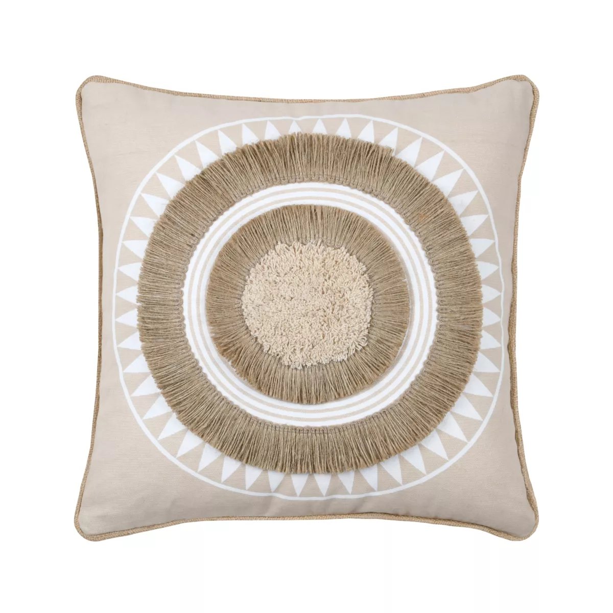 Cuscino quadrato in cotone (40 x 40 cm) Mekong Beige