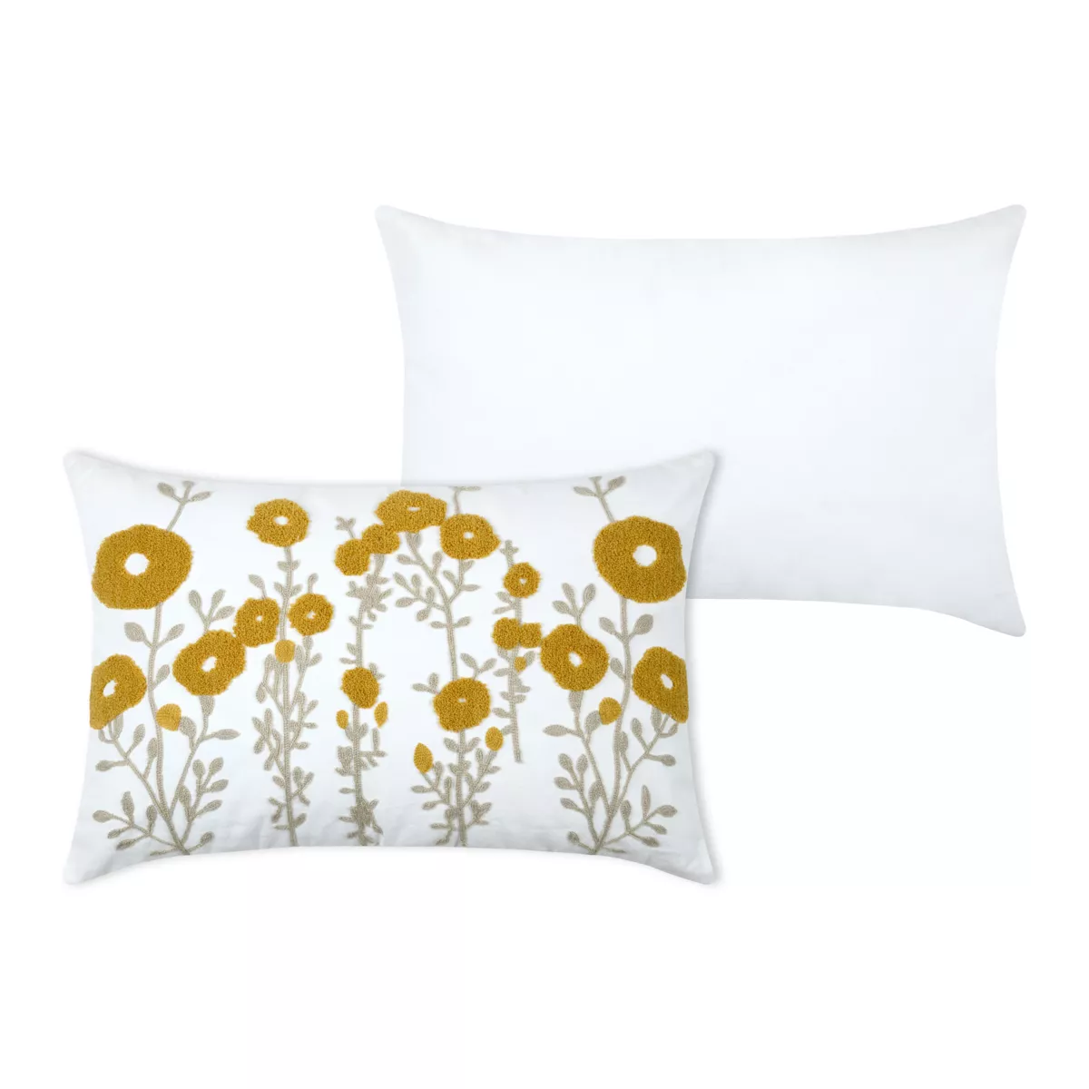 Cuscino rettangolare in cotone (40 x 60 cm) Camille Giallo senape