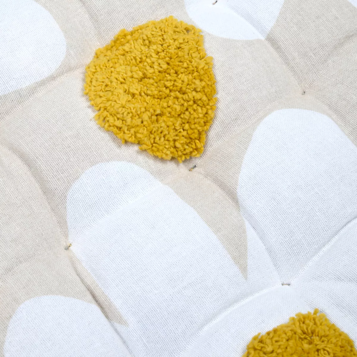 Cuscino per sedia quadrato in cotone (38 x 38 cm) Camille Giallo senape