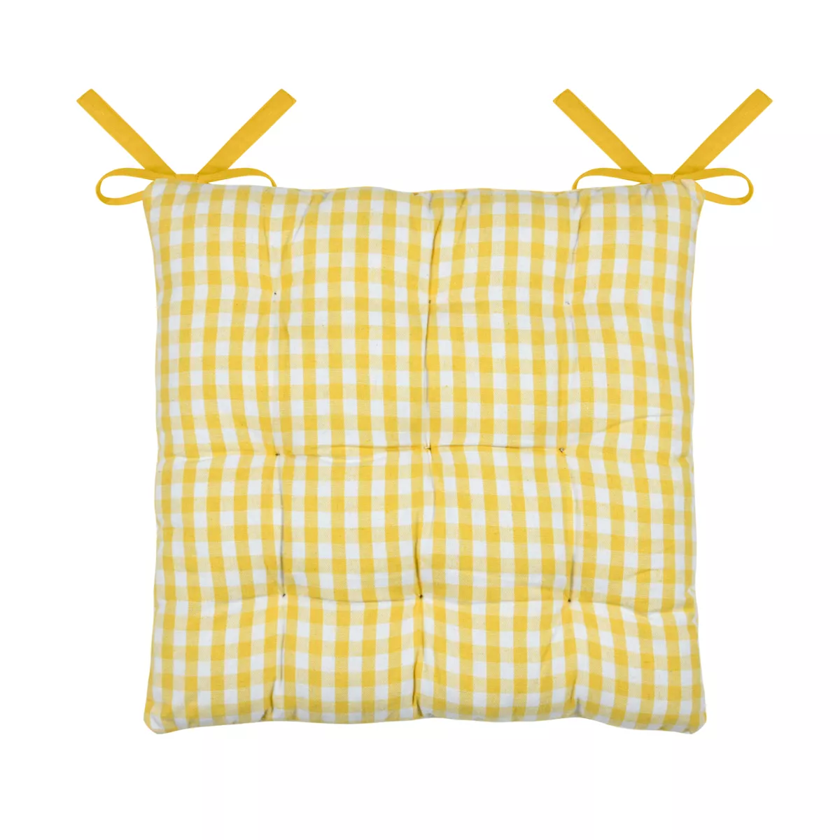 Coussin de chaise carré coton (40 x 40 cm) Bardot Jaune