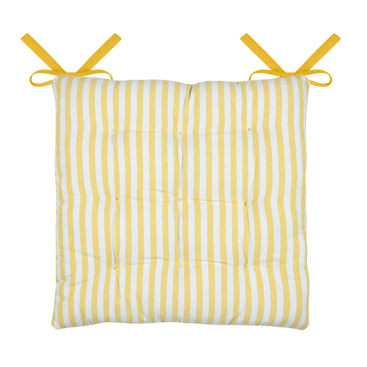 Cojín de silla cuadrado de algodón (40 x 40 cm) Bardot Amarillo