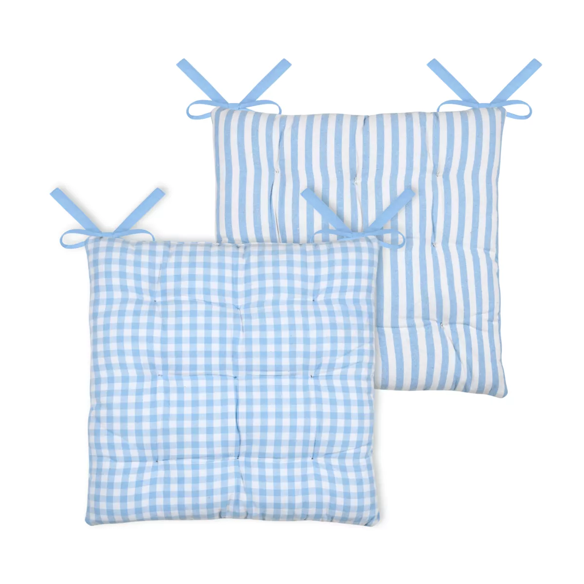 Cuscino per sedia quadrato in cotone (40 x 40 cm) Bardot Azzurro
