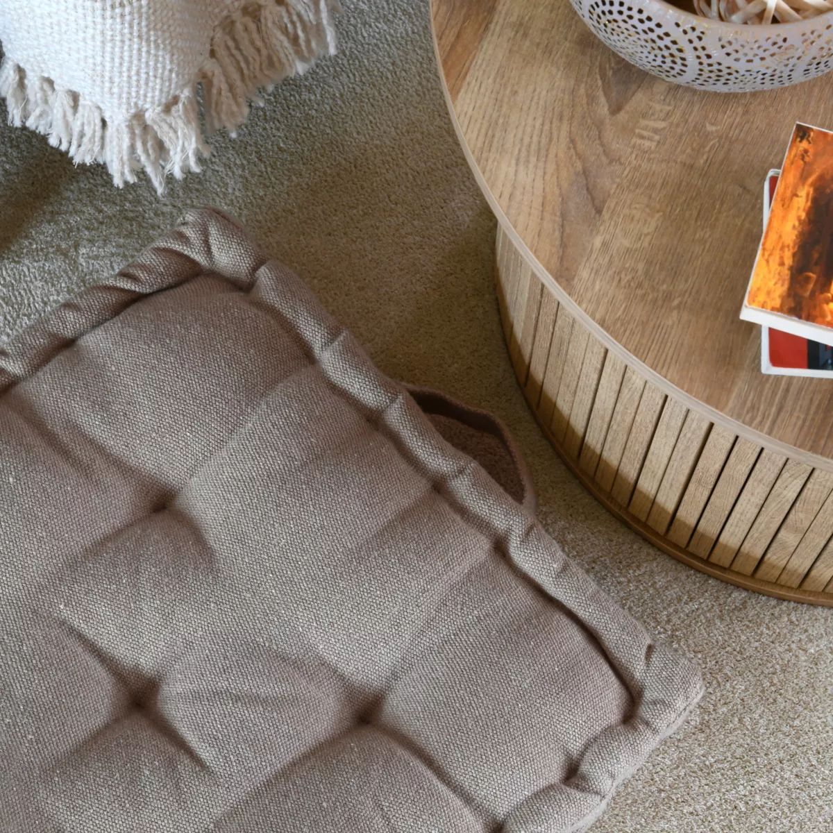 Cuscino da terra (50 x 50 cm) Monaco Beige
