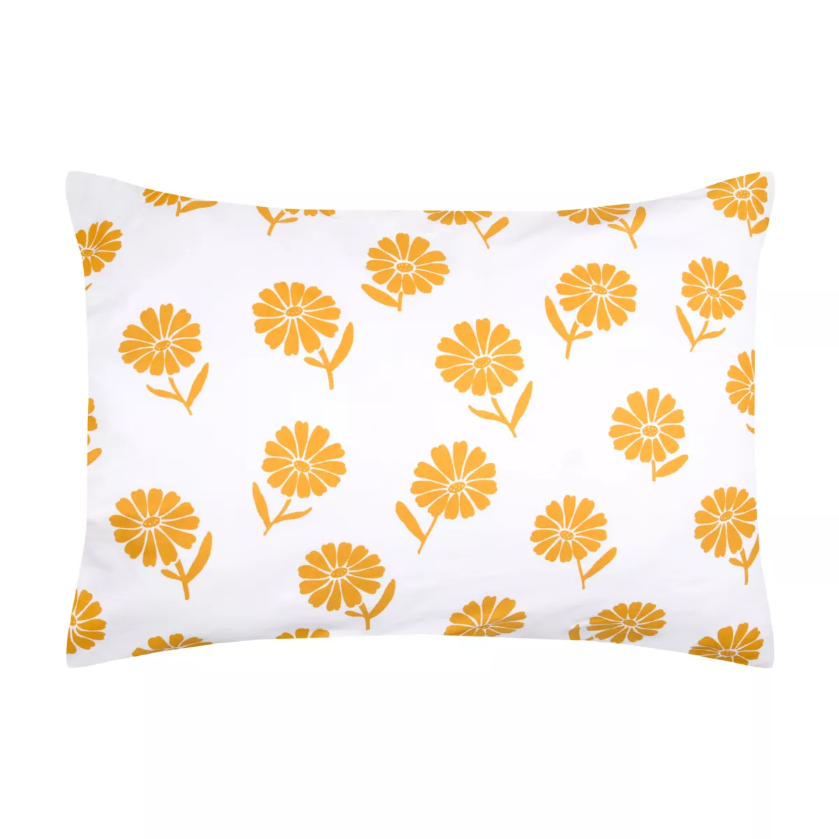Federa per cuscino rettangolare in percalle (50 x 70 cm) Blandine Giallo senape