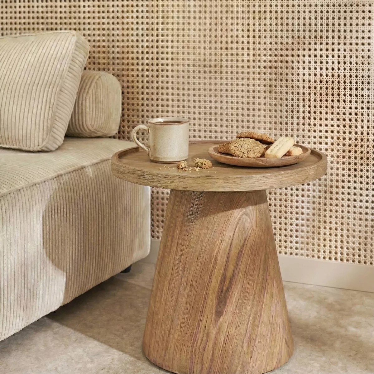 Tavolino in legno (H50 cm) Bernina Marrone