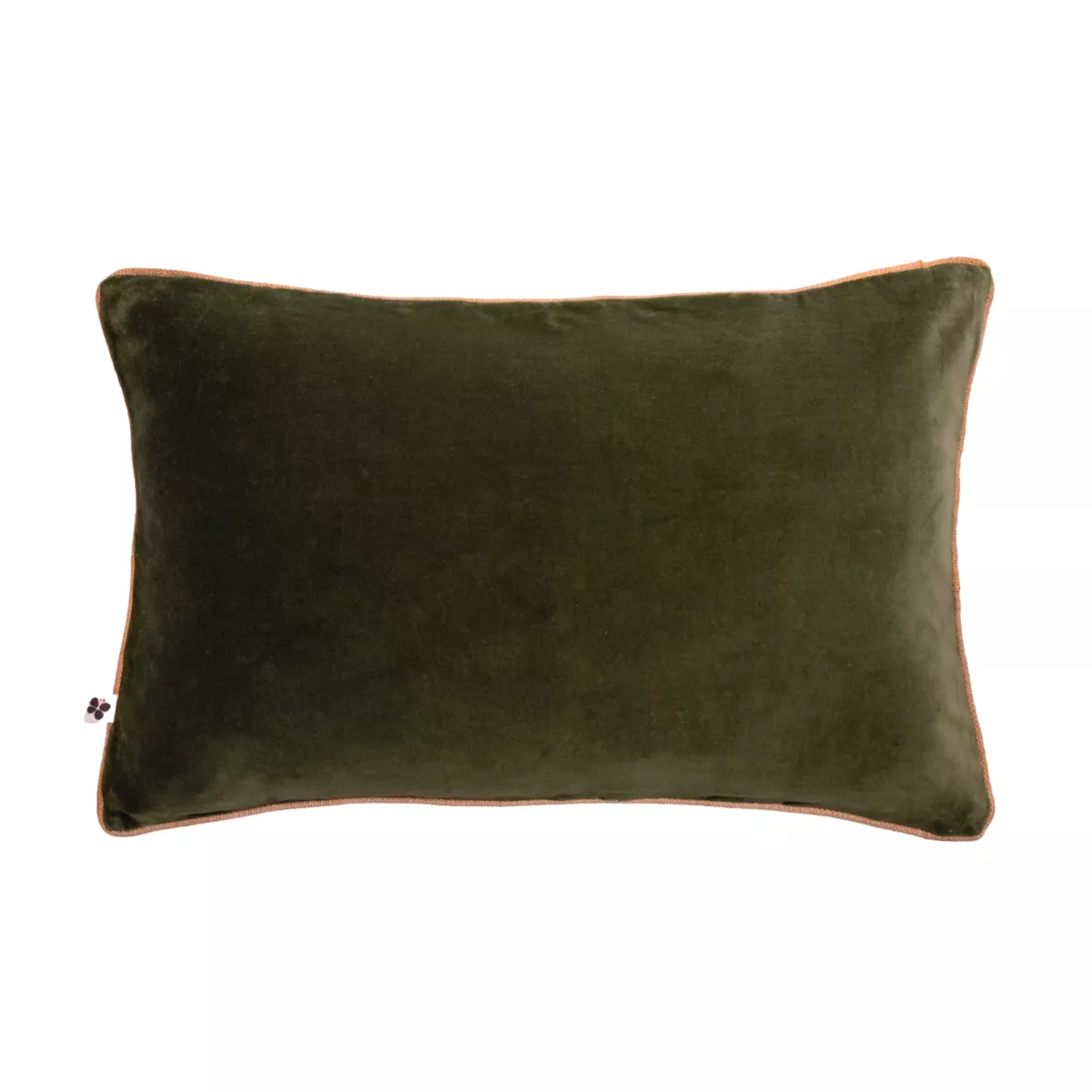 Coussin rectangulaire velours de coton (40 x 60 cm) Victor Vert thym