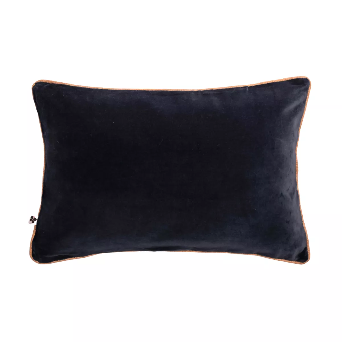 Coussin rectangulaire velours de coton (40 x 60 cm) Victor Bleu nuit