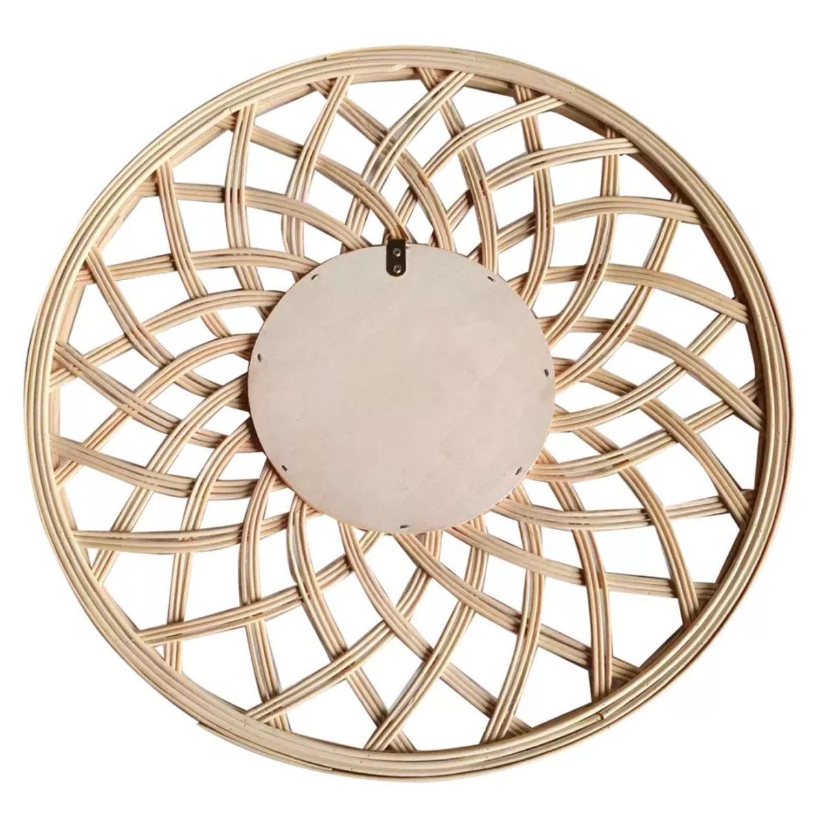 Specchio da parete in bambù (D44.5 cm) Orenna Beige