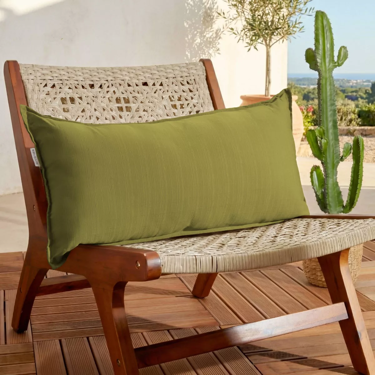 Cuscino da esterno rettangolare (35 x 70 cm) Sunset Verde oliva