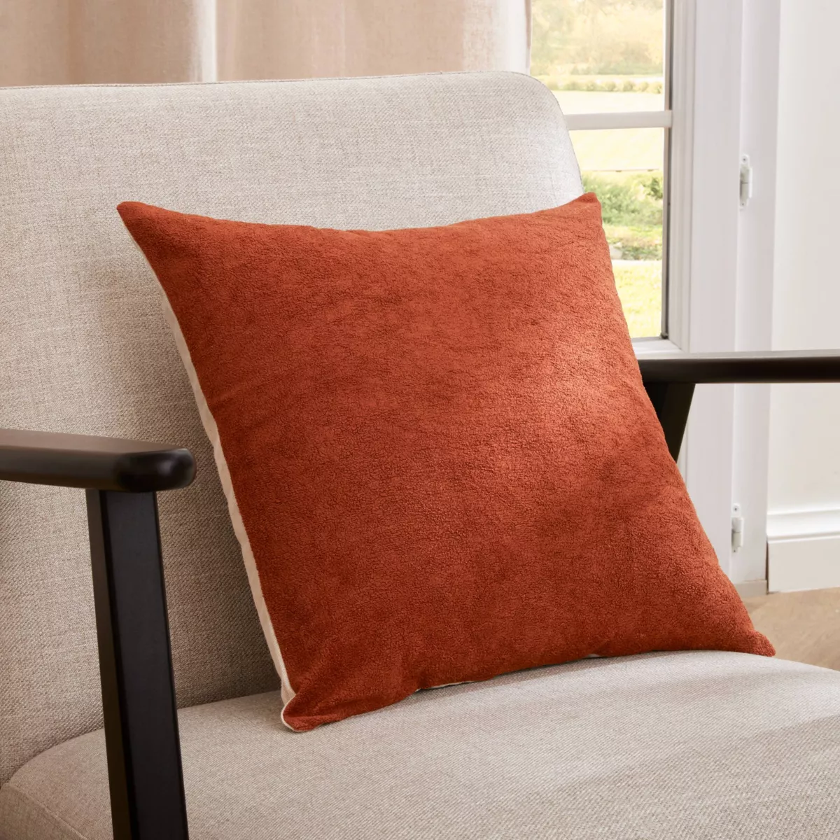 Cuscino quadrato in bouclé (40 x 40 cm) Ava Terracotta