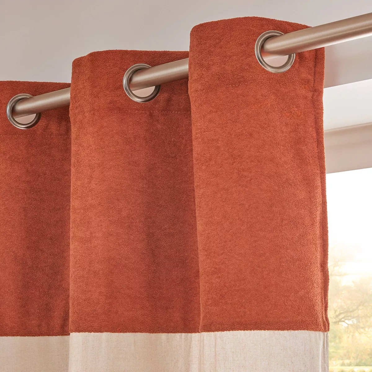 Tenda in bouclé (140 x 280 cm) Ava Terracotta