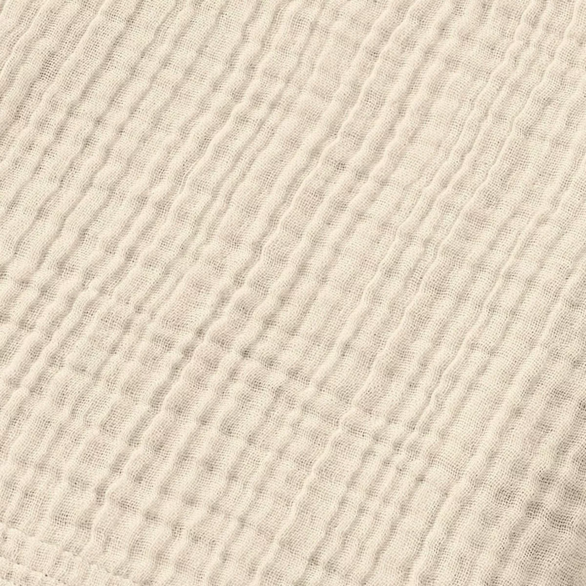 Bademantel aus Baumwoll-Gaze S/M Gaïa Beige