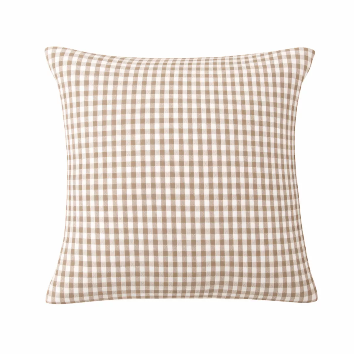 EM - Taie d'oreiller 60 x 60 cm Gaze de coton tissŽe teinte GAìA VICHY Ficelle