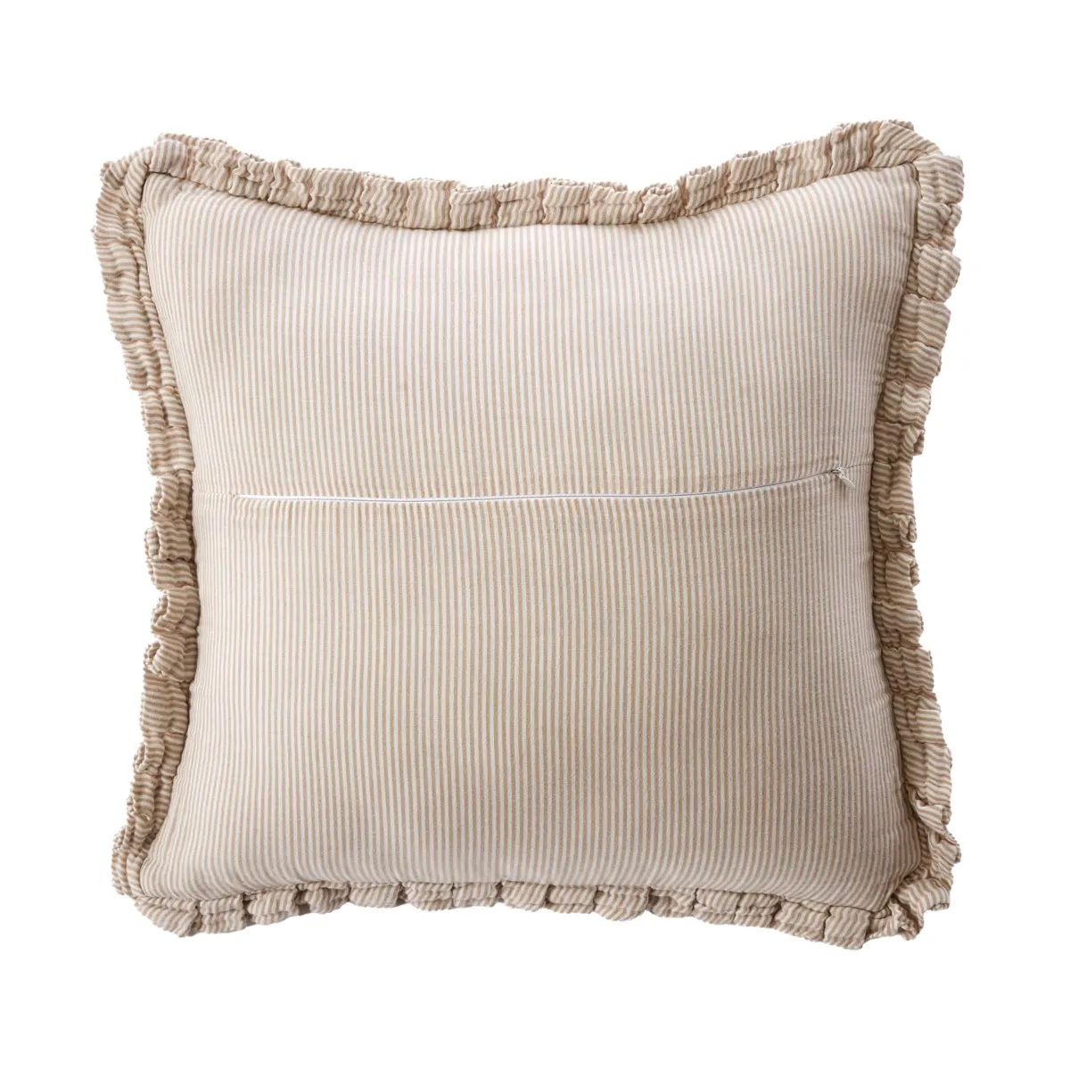 Cuscino quadrato in doppia garza di cotone (45 x 45 cm) Gaïa a righe Corda
