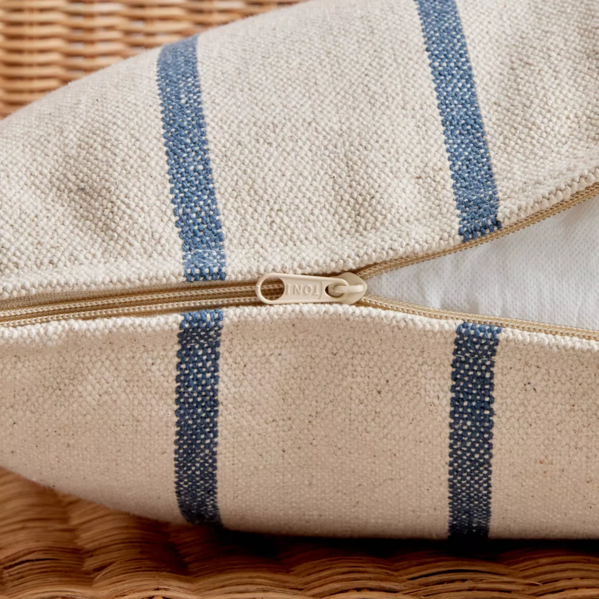 Cuscino da esterno in tela di cotone rettangolare (60 x 40 cm) Ocealys Blu Navy