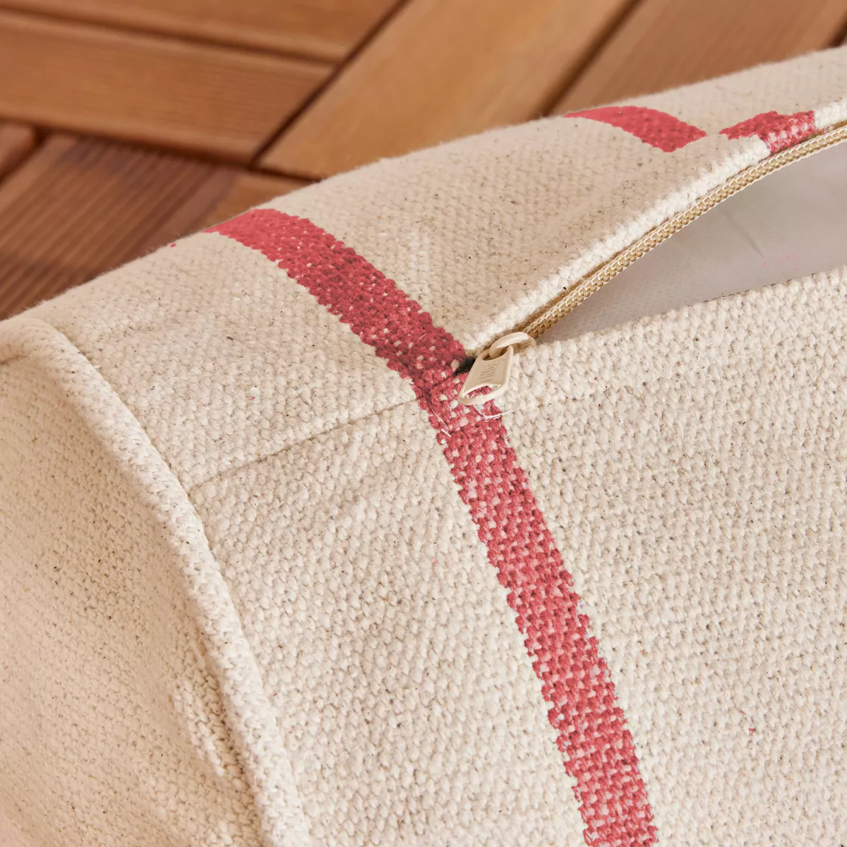 Outdoor-Kissen aus Baumwoll-Canvas Polster (45 x 20 cm) Ocealys Rot